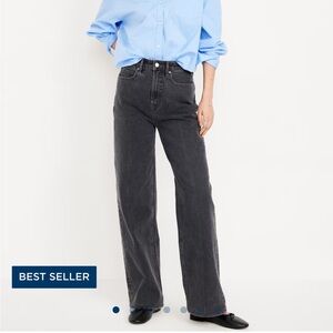 Old Navy Sky Hi Wide Leg Black Jeans - NWT - Size 0